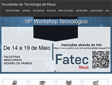 Tablet Screenshot of fatecmaua.com.br